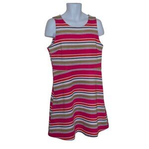 Michael Michael Kors Sheath Dress multicolor Striped Zipper Back size XL